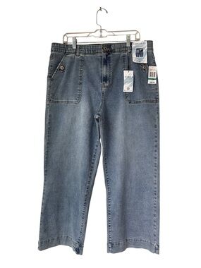Curve Appeal Curve Creator High-Rise Wide Leg Jeans Size 16/33 NWT